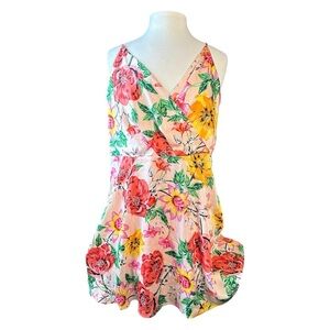 Express Satin Floral Mini Dress Size XL